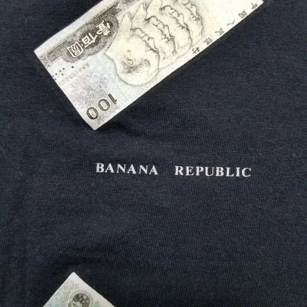 Banana Republic Shirt Mens Large‎ Blue Short Sleeve Crew Neck